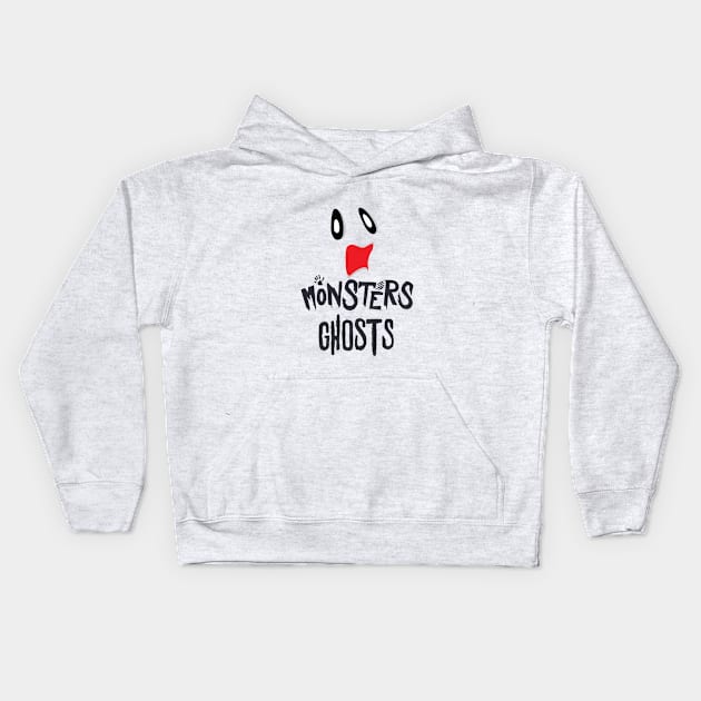 Monsters ghost Kids Hoodie by hcreativeart